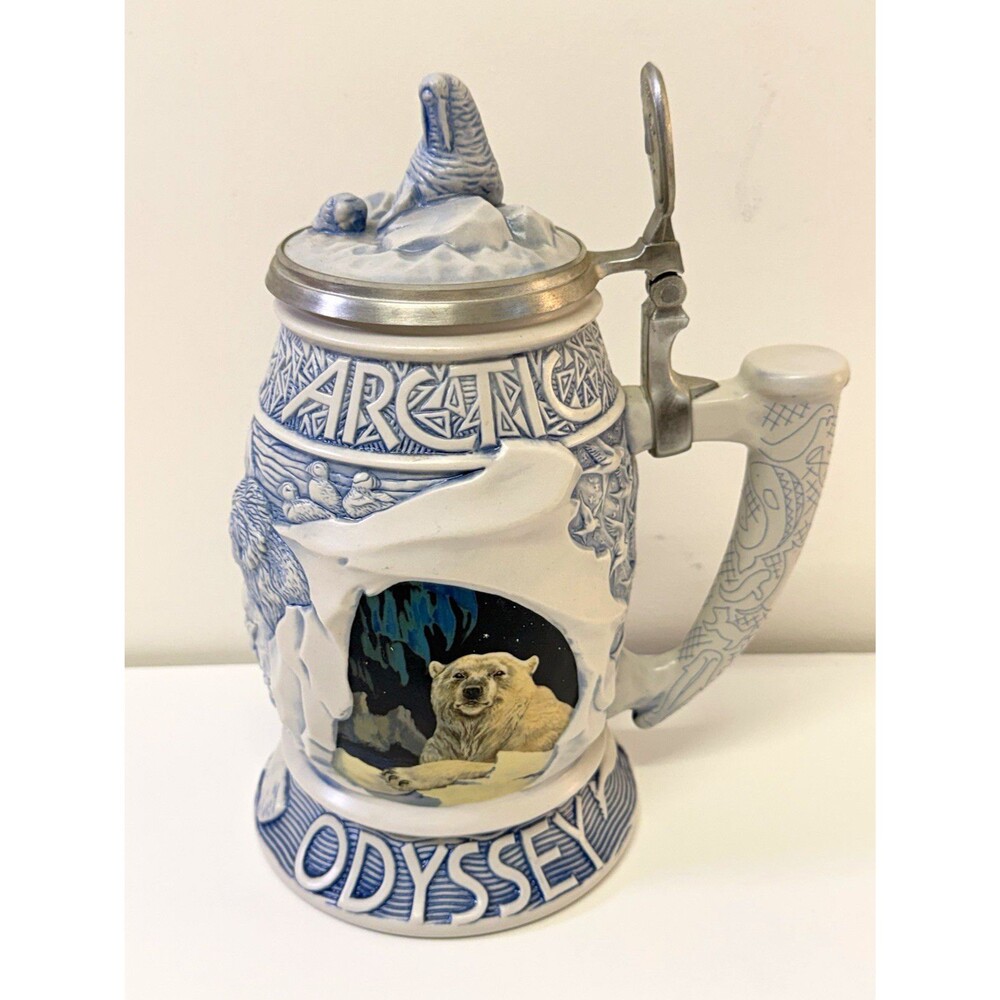 Avon Fine Collectibles Arctic Odyssey Breweriana Lidded Stein
